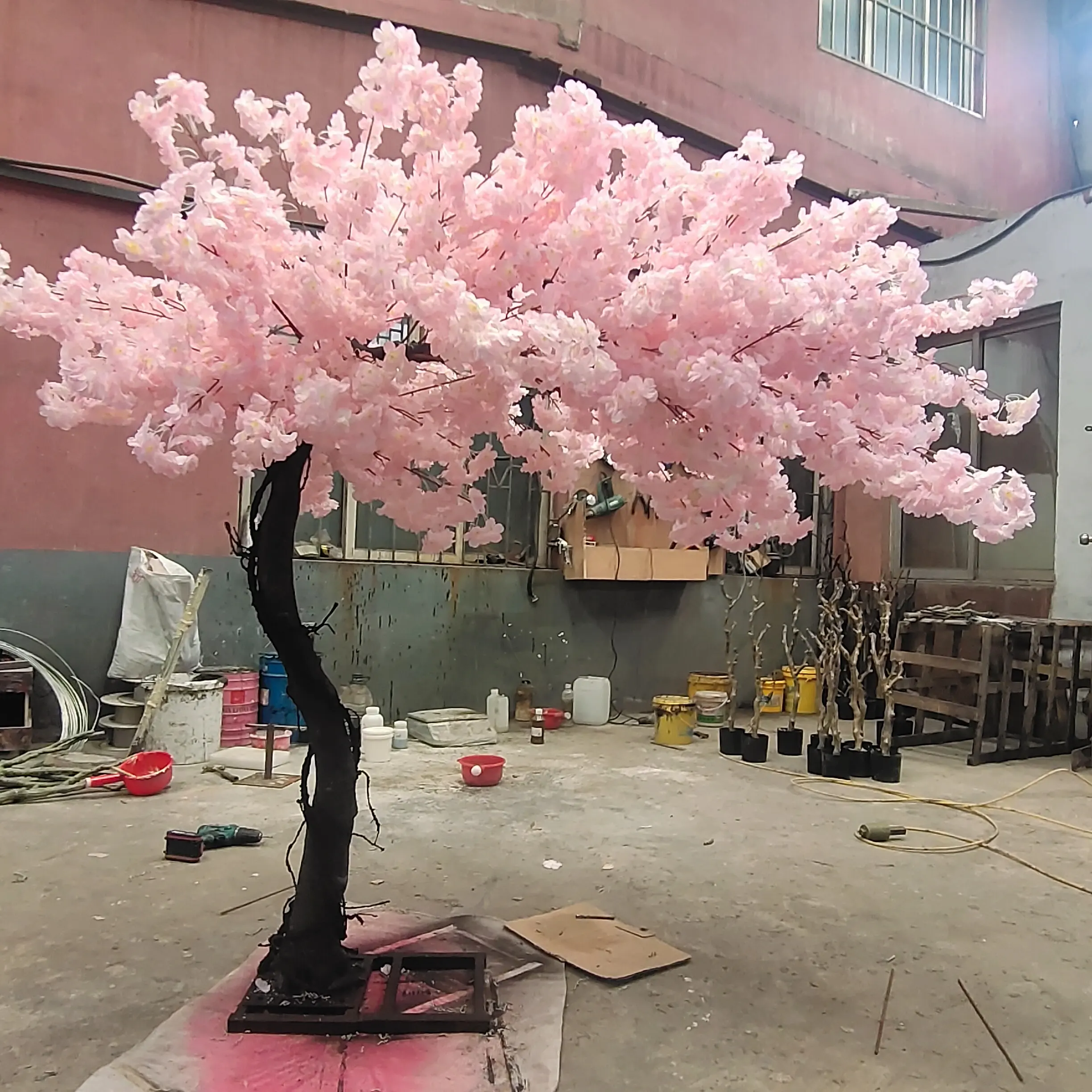 L06501 Indoor outdoor Formato Su Misura Sakura Da Tavolo Piccolo Grande Artificiale Rosso Bianco Rosa Albero di Ciliegio in fiore Per La Decorazione di Nozze