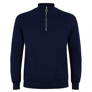 Pull-over d'hiver pour homme à col zippé, col en V, manches longues, épais, personnalisé, style mode - Product Image 1