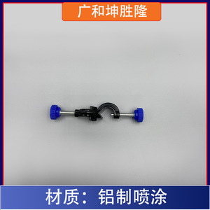 Support de laboratoire Guanghe Kunshenglong, pince croisée moyenne 11 cm, en aluminium noir, double vis, revêtement antiadhésif - Product Image 4