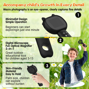 Pocket Mini Science Children Kids Toy Educational Stem Student Handheld Portable 2mp 500X 600x 2 Inch Lcd Screen Type-C Animal - Product Image 2