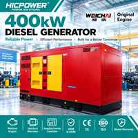 Groupe électrogène diesel industriel OEM 400 kW 500 kVA avec moteur Weichai, puissance de pointe, pour centre de données, exploitation minière, ATS, refroidissement par eau