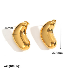 Ensemble de bijoux en acier inoxydable en forme de cœur pour femmes, chaîne de clavicule, boucles d'oreilles, collier, Design asymétrique, TE60533 - Product Image 4