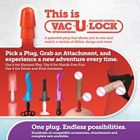 Harnais à sangle avec connecteur Vac-u-lock et 3 anneaux toriques de tailles différentes - Compatible avec 6 tailles de dildos - S'adapte jusqu'à la taille la plus longue
