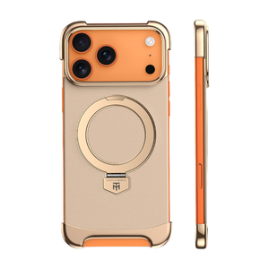 เคสหนัง PU แบบไร้ขอบ ชุบเคลือบ สำหรับ iPhone 17 13 14 15 16 <span class=keywords><strong>Pro</strong></span> Max 17 Air พร้อมขาตั้งแม่เหล็กแบบซ่อน - Product Image 1