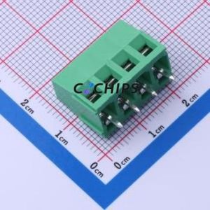 MX128-5.0-04P-GN01-Cu-Y-A Screw Terminal Block Through hole Component (THT),P=5mm Connector 1x4P 5mm Green Through Hole - Product Image 1