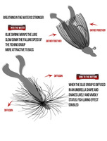 Leurre de pêche artificiel dur en forme de poisson barbu 9g/11g/18g/21g avec tête plombée et hameçon rotatif, résistant aux accrocs