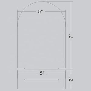 Custom Modern <b>Acrylic</b> Table Number 8 Black <b>Mirror</b> Arched Design Elegant Wedding Reception Decor 6in Height - Product Image 2