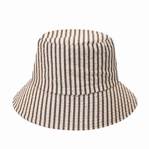 Chapeau de soleil d'été Landfond, design artistique rayé avec des diamants scintillants, chapeau de pêcheur à large bord - Product Image 4
