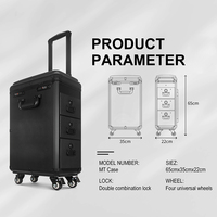 Tas troli tato tujuan ganda braket lengan portabel alat koper artis kotak menggambar tato kotak bar Pemoles kuku casing tampilan
