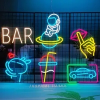 Enseigne néon LED en plastique pour joueur Contrôleur de jeu Décoration murale pour chambre de garçon Décoration murale néon unique pour jeu