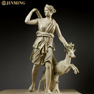 Life-Sized Outdoor Garden Landscape Famous Marble Statue of <strong>Diana</strong> and the Deer From Greek Mythology Stone Crafts Product - Product Image 4