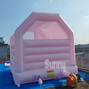 Château gonflable commercial blanc et <span class=keywords><strong>rose</strong></span> pour enfants, idéal pour les mariages - Product Image 4