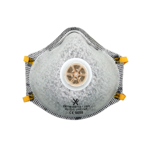 XPRO <span class=keywords><strong>Respirator</strong></span> FFP2 sekali pakai, masker Valved menghilangkan bau kain katun pukulan ganda dengan Filter debu karbon - Product Image 1