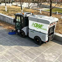 Balayeuse routière autotractée entièrement électrique Howe Tech, nouvelle, avec bac à poussière haute capacité de 2000 L, brosse réglable, pression d'eau froide