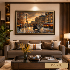 Peinture à l'huile de paysage européen directement de l'usine, toile de luxe pour décoration murale, service OEM ODM Vietnam PR5-3 - Product Image 4