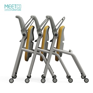 เก้าอี้สำนักงานดีไซน์ทันสมัยสำหรับห้องประชุม เก้าอี้พลาสติกมีพนักพิงสำหรับผู้มาเยี่ยมชม เหมาะสำหรับห้องฝึกอบรมหรือห้องประชุม - Product Image 5