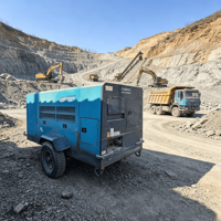 Compresseur d'air diesel à vis haute pression PDSH600S sur roues, 17 bars, 190,5 kW, pour l'exploitation minière, le forage de roches, les puits d'eau et les sondages