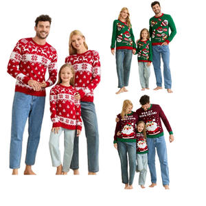 Factory Christmas Sweater for Women <strong>Men</strong> Kids Cute Family Matching Pullover Knit <strong>Jumpers</strong> for Holiday Party - Product Image 1