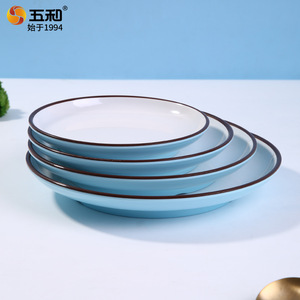 Thickened Imitation Porcelain Round Serving Plate For Hot Pot Restaurants And Commercial Use Flat Plate For Cold Dishes And - Product Image 5