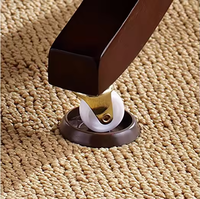 Gobelets d'accessoires de roulette de meubles antidérapants noirs écologiques personnalisés en usine pour surfaces de sol dures durables