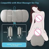 Oreiller sexuel pour couples, jouets sexuels, coussin gonflable en forme de cœur, mobilier pour chambre à coucher, support pour gode, oreiller surdimensionné avec menottes