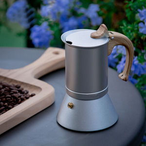 3/6 tazas Nordic <span class=keywords><strong>Metal</strong></span> Espresso Maker Pot 100% Aluminio Italiano y Cubano Mocha <span class=keywords><strong>Cafetera</strong></span> - Product Image 1