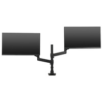 Support double moniteur robuste de 20 kg, 49 pouces, en alliage d'aluminium, réglable en hauteur, support de moniteur, vente en gros d'usine
