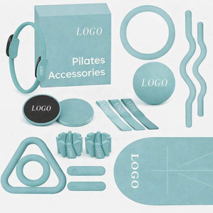 Set de Pilates Original de Fábrica con Anillo, Colchoneta de Yoga, Pelota, Bandas de Resistencia, Slider, Círculo Mágico, Pesas para Tobillos, Kit de Accesorios de Pilates - Product Image 2