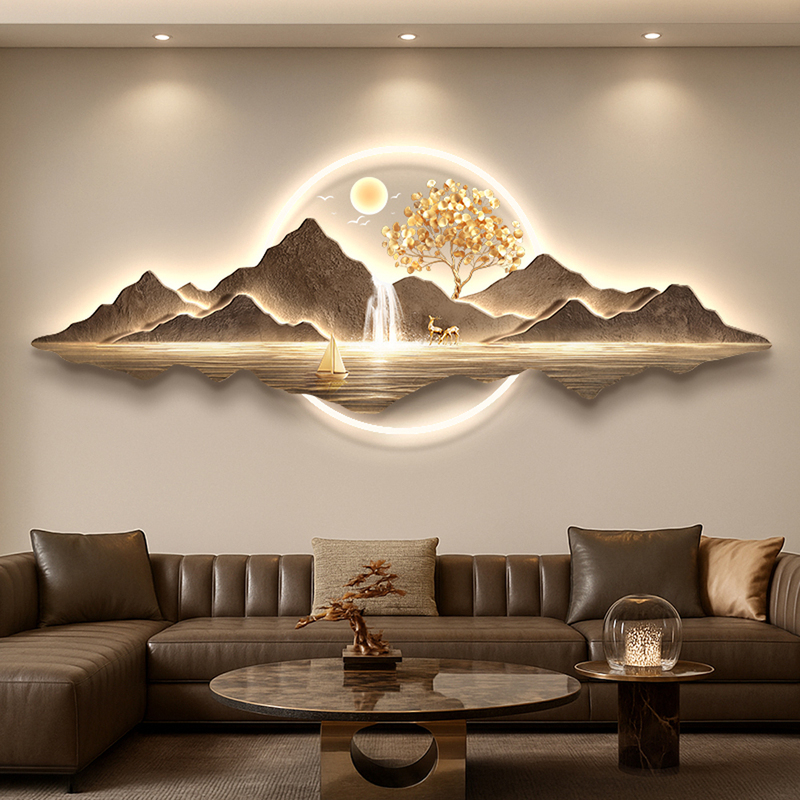 Modern Luxury Mountain Landscape Art UV