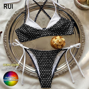 ชุดบิกินี่ใสหรูหรา RUIQUWIN สำหรับผู้หญิง ดีไซน์ใหม่ปี 2026 ชุดคลุมว่ายน้ำเอวสูง ไมโครบิกินี่ - Product Image 1