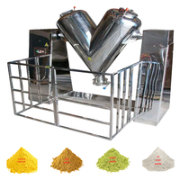 DZJX 50Kg 50 Litres Détergent protéiné sec Mélangeur de poudre à lessive Table V Type Mélangeur de poudre pour la production de capsules