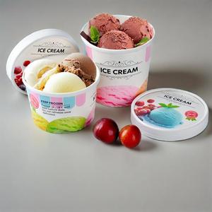 Impermeable y a prueba de aceite de grado alimenticio Material desechables vasos de helado al por mayor cuencos de helado de papel - Product Image 5