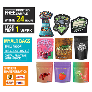 Sacchetto Personalizzato <span class=keywords><strong>da</strong></span> 3,5g in PE UV 3D con Chiusura a Zip in Alluminio, Antiodore, per Confezionamento di Alimenti e Biscotti - Product Image 4