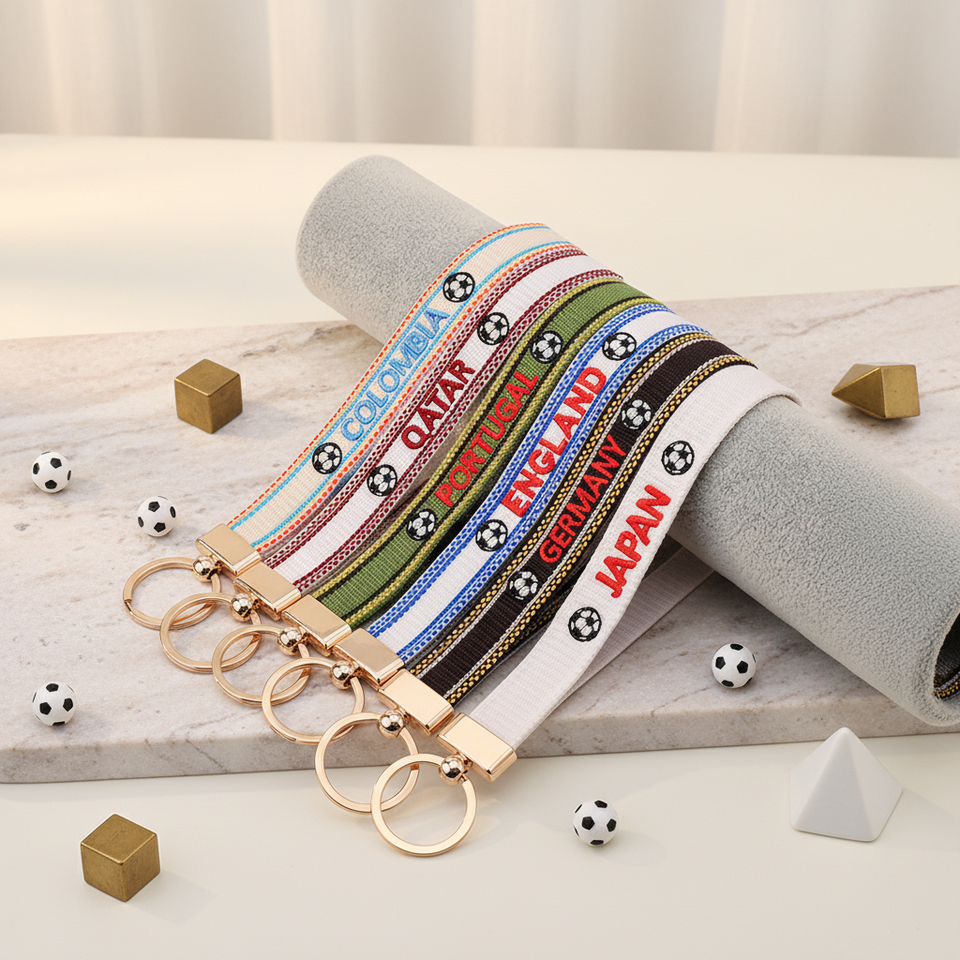 Personalization Woven Keychain 2026 World for Cup Souvenir Theme ...