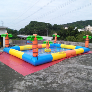 Piscina inflable de PVC de calidad comercial con palmera para exteriores - Product Image 1