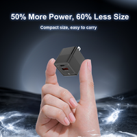 Chargeur rapide double port WISESIR 33W GaN PD 30W Type-C USB-A avec protection OTP/OVP pour les voyages