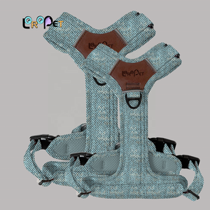 Juego de arnés de neopreno personalizado de lujo 2025 para perros pequeños, nuevo diseño, patrón de impresión de logotipo de lujo, correa de entrenamiento personalizada para perros - Product Image 5