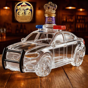 Carafe à whisky amusante en verre transparent, carafe à vin en forme de voiture, carafe à whisky et à vin unique en forme de voiture de police - Product Image 5