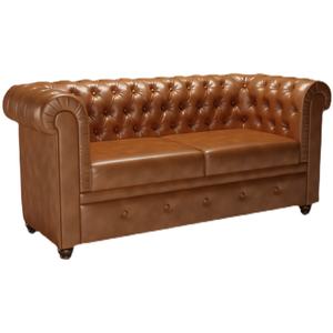 Canapé de bar à whisky classique européen, restaurant musical, café, combinaison table et chaises, canapé en cuir 3 places - Product Image 6