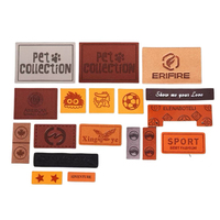 Logo personnalisé 20 ans chapeau en cuir PU Patch vêtements pliables Jeans étiquette étiquettes de vêtement de haute qualité