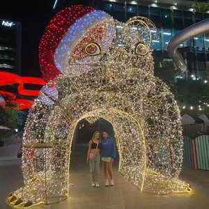 ديكور تجاري أدى عطلة الديكور الذهب في الهواء الطلق عيد الميلاد دائرة ثلاثية الأبعاد <span class=keywords><strong>Arches</strong></span> مسلسل - Product Image 1