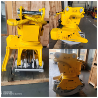 Scie à griffes XUVOL OEM ODM montée sur excavatrice 360 °   Scie à grappin rotative pour la coupe de bois en rondins, pour la transformation du bois en pulpe et l'élagage des arbres