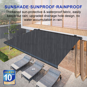 Grande auvent rétractable d'extérieur imperméable en provenance de Chine, cadre en aluminium personnalisé, <span class=keywords><strong>voile</strong></span> en PVC, pratique et pratique, auvent de patio à cassette - Product Image 4