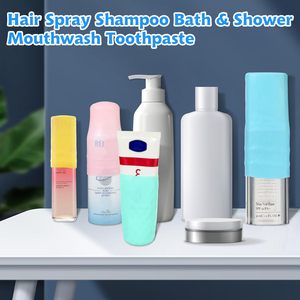 Manchon en silicone anti-fuite pour bouteille, protège-contenant cosmétique, couvercle de voyage - Product Image 4