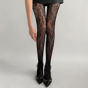 Collants résille à fleurs françaises rétro, collants en dentelle creuse, collants bordeaux, collants sexy pour femmes, collants <span class=keywords><strong>blancs</strong></span> purs à la rose - Product Image 2