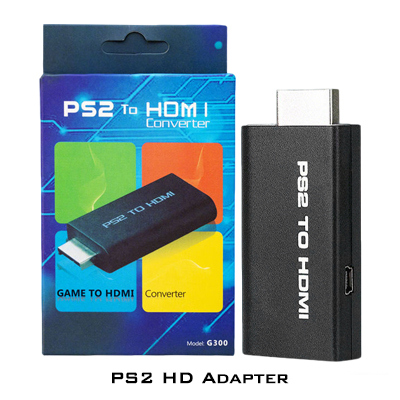 for PS2 to HDTV Output Audio Video Converter HD Adapter with 3.5mm Audio Port for Laptop PS2 Display Modes