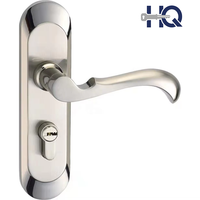 Cerradura de Puerta Interior de Estilo Europeo con Manija Silenciosa para Dormitorios, Acero Inoxidable Satinado, Aleación de Zinc, Aluminio, Latón, Cerraduras Universales para Hoteles