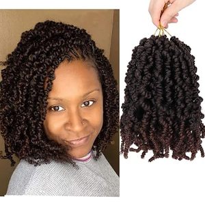 Extensions de cheveux au crochet pré-torsadées Spring Twist, 10 pouces, courtes et bouclées, Mini <span class=keywords><strong>Passion</strong></span> Twists - Product Image 1