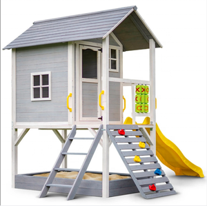 Casa <span class=keywords><strong>de</strong></span> <span class=keywords><strong>Juegos</strong></span> <span class=keywords><strong>de</strong></span> Madera <span class=keywords><strong>para</strong></span> Niños con Tobogán y Caja <span class=keywords><strong>de</strong></span> Arena, Impermeable, <span class=keywords><strong>para</strong></span> Jardín Exterior, <span class=keywords><strong>para</strong></span> Usar en el Patio Trasero - Product Image 2