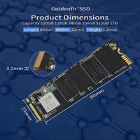 Goldenfir NVME tidak berlabel 512GB 960GB 1TB M.2 PCIe NVME untuk Motherboard